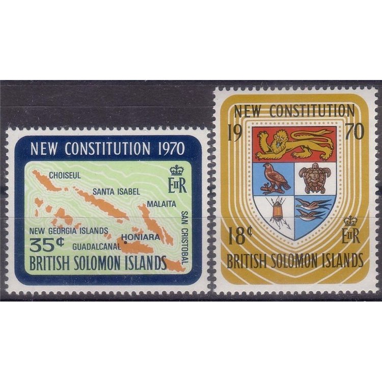 SOLOMON 1970 New constitution 2v MNH**