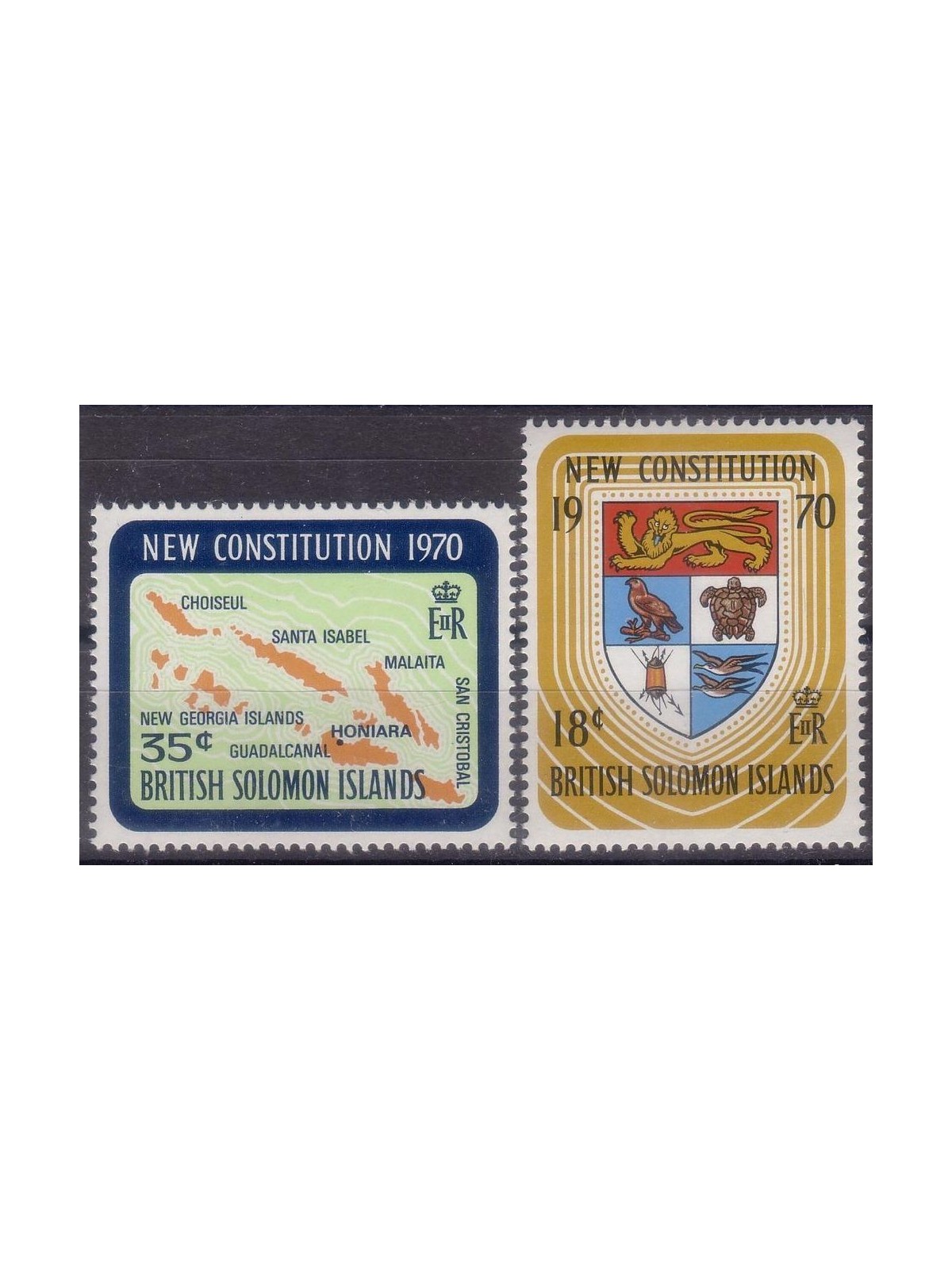 SOLOMON 1970 New constitution 2v MNH**