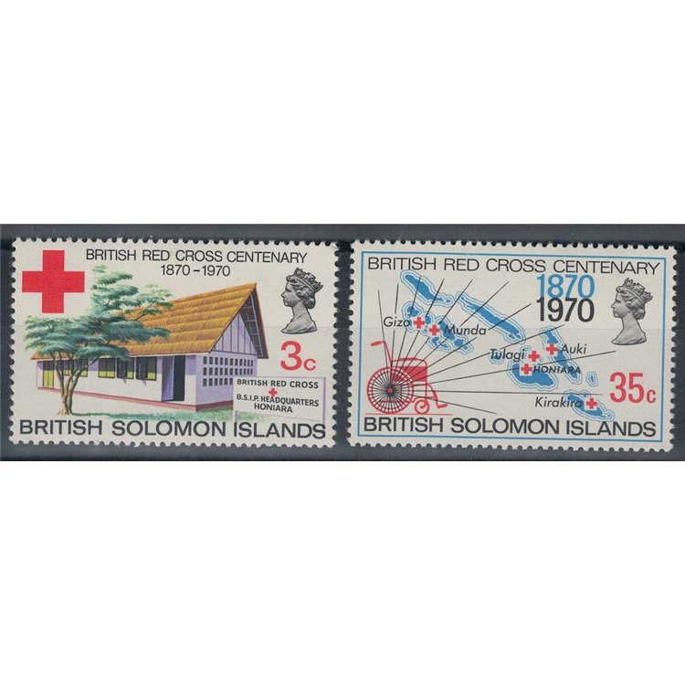 SOLOMON 1970 Red Cross 2v MNH**