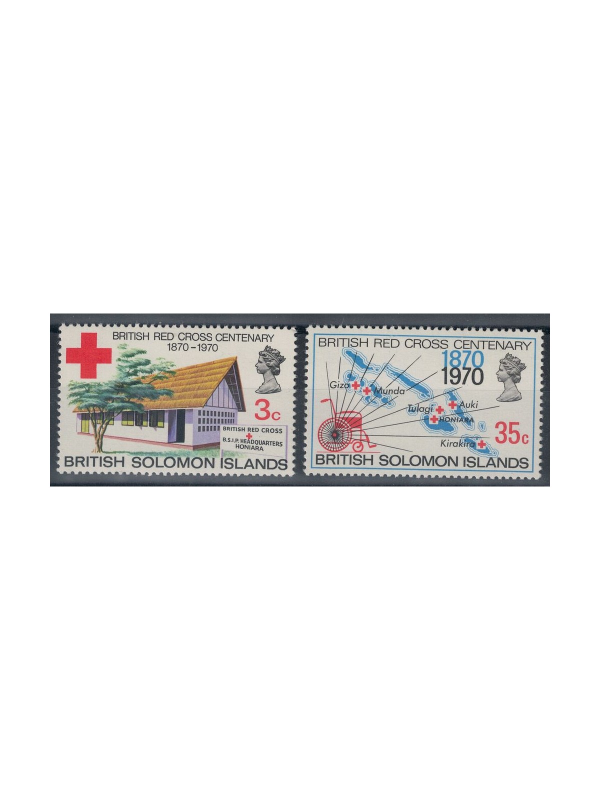 SOLOMON 1970 Red Cross 2v MNH**
