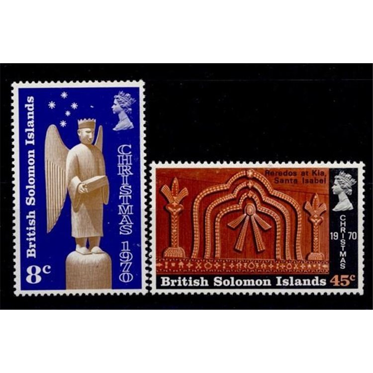 SOLOMON 1970 Christmas 2v MNH**
