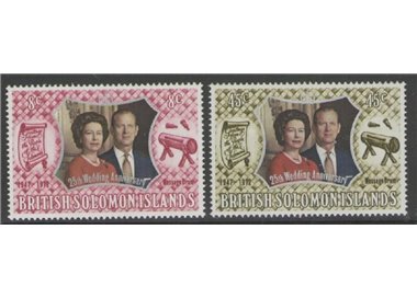 SOLOMON 1972 Royal silver wedding 2v MNH**