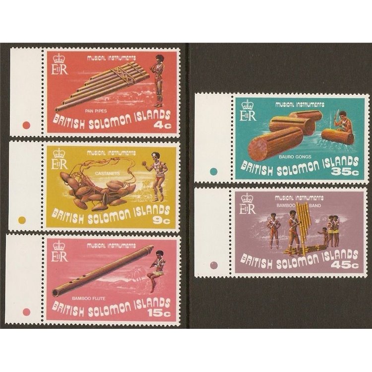 SOLOMON 1973 Music instruments 5v MNH**