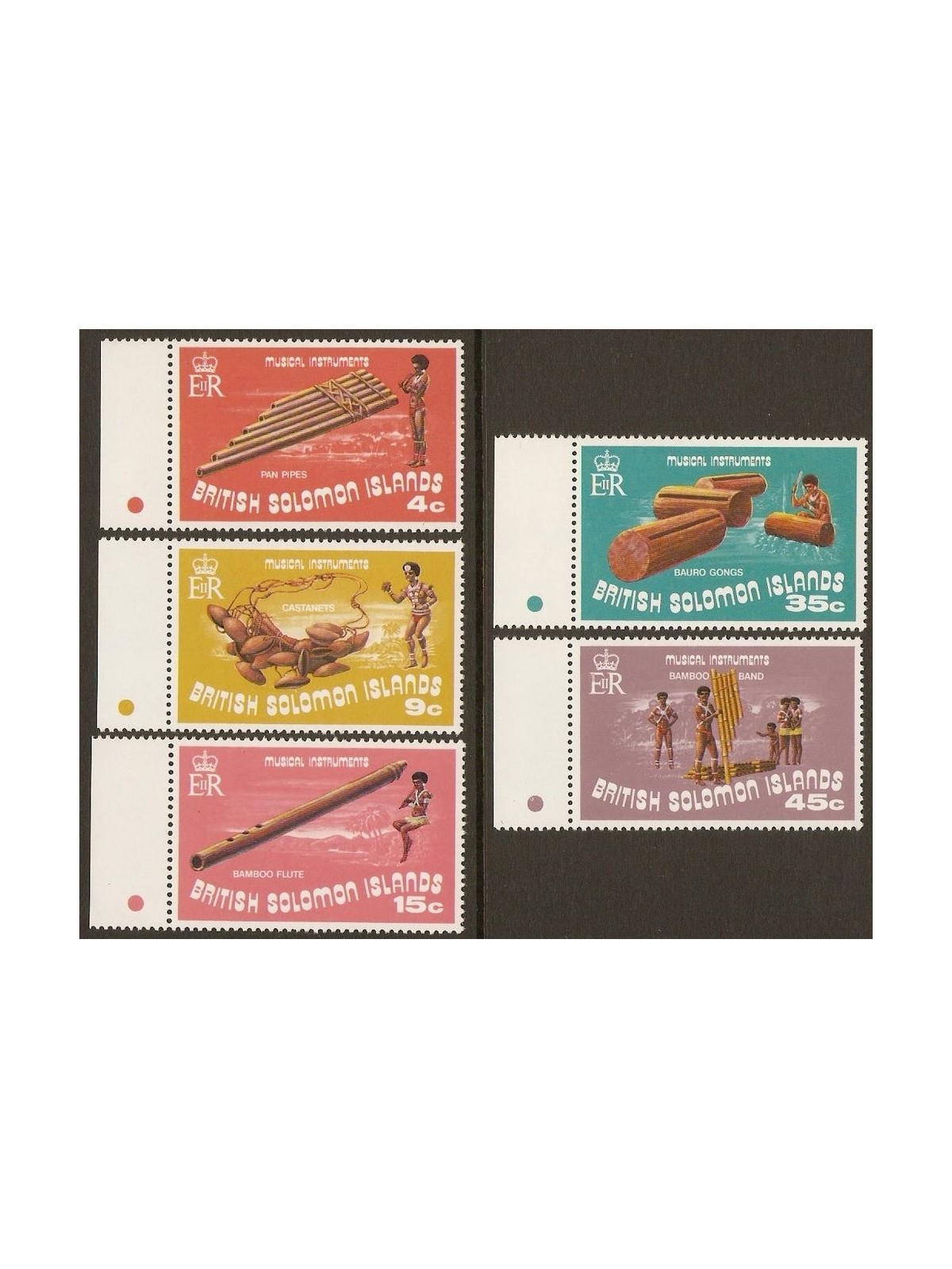 SOLOMON 1973 Music instruments 5v MNH**