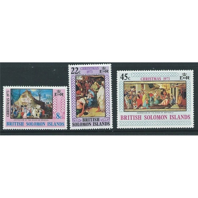 SOLOMON 1973 Christmas 3v MNH**