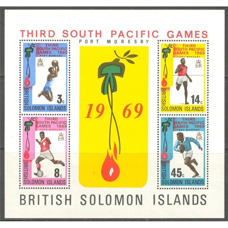 SOLOMON 1969 South Pacific games 1 s/s MNH**