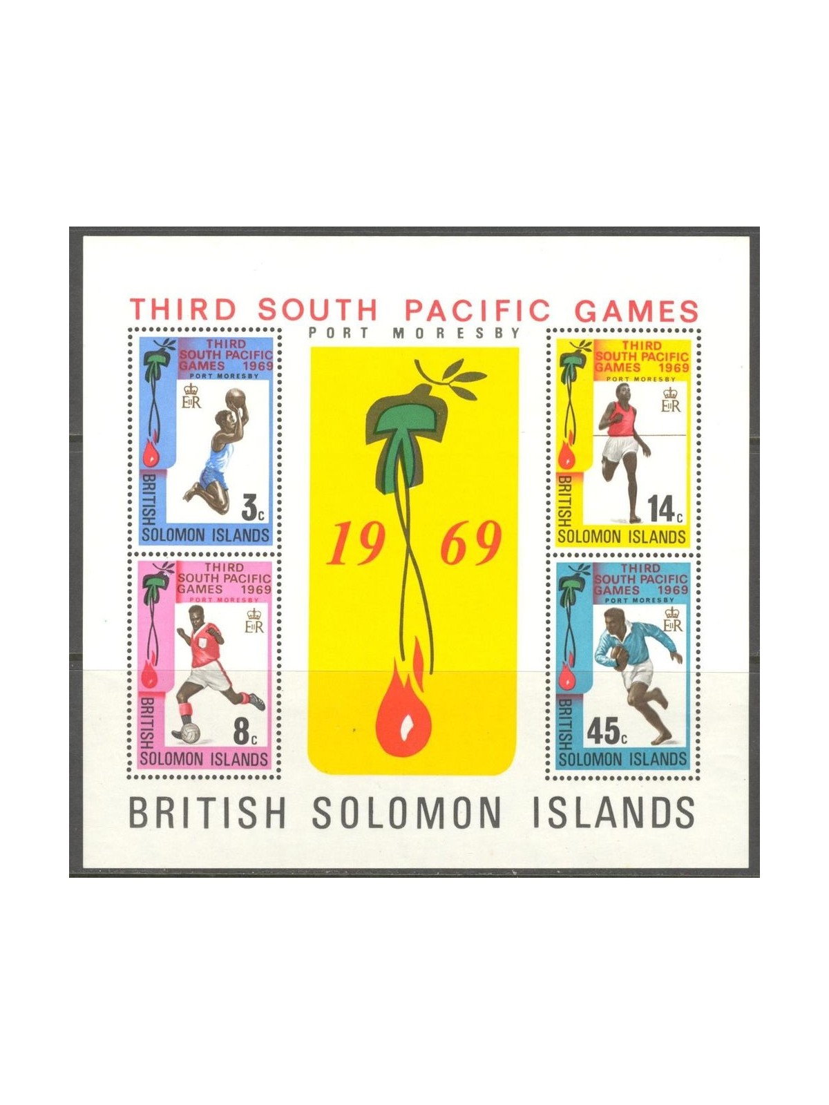SOLOMON 1969 South Pacific games 1 BF MNH**