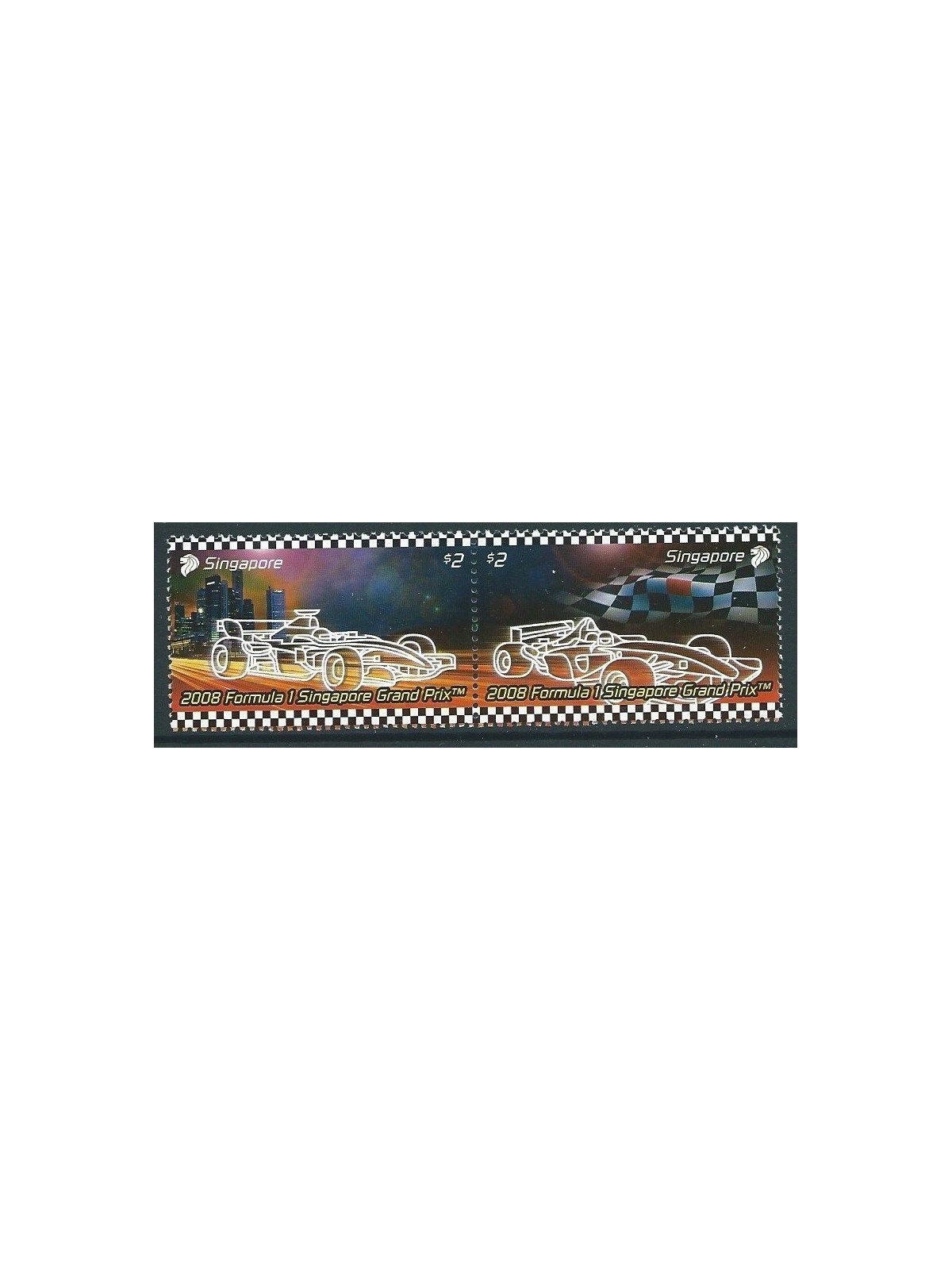 SINGAPORE 2008 Formula 1 - Grand Prix 2v MNH**