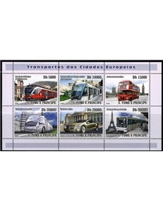 SAO TOME' E PRINCIPE 2008 Trasporti delle città europee 6v MNH**