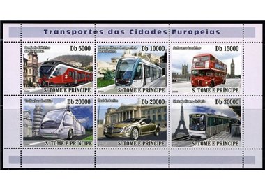 SAO TOME AND PRINCIPE 2008 Transport of European cities 6v MNH**