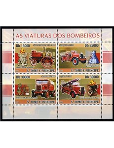 SAO TOME AND PRINCIPE 2008 Firefighters' vehicles 4v MNH**