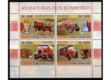 SAO TOME' E PRINCIPE 2008 Veicoli dei vigili del fuoco 4v MNH**
