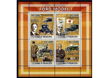 SAO TOME AND PRINCIPE 2008 Centenary Ford Model T 4v MNH**
