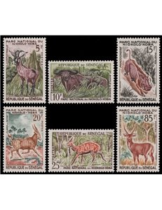 SENEGAL 1960 Niokolo-Koba National Park, animals 6v MNH**