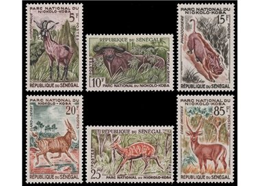 SENEGAL 1960 Niokolo-Koba National Park, animals 6v MNH**