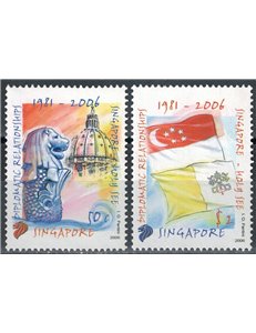 SINGAPORE 2006 Diplomatic Relations 2v MNH**