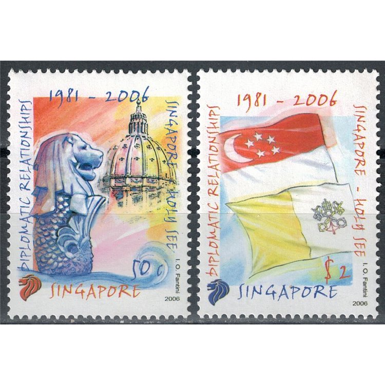SINGAPORE 2006 Diplomatic Relations 2v MNH**