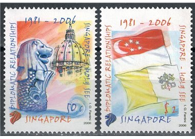 SINGAPORE 2006 Relazioni Diplomatiche 2v MNH**