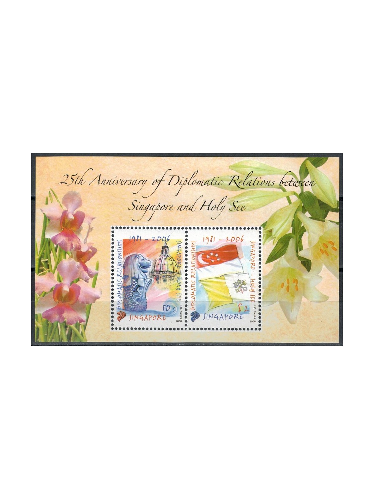 SINGAPORE 2006 Diplomatic Relations s/s MNH**