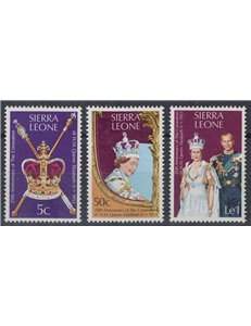 SIERRA LEONE 1978 Silver Jubilee 3v MNH**