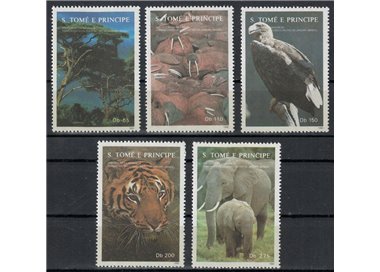 SAO TOME AND PRINCIPE 1992 Nature Protection 5v MNH**
