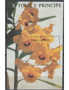 SAO TOME AND PRINCIPE 1992 Flowers, orchids s/s MNH**