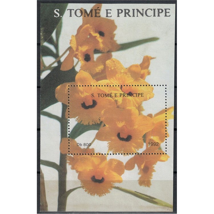 SAO TOME AND PRINCIPE 1992 Flowers, orchids s/s MNH**