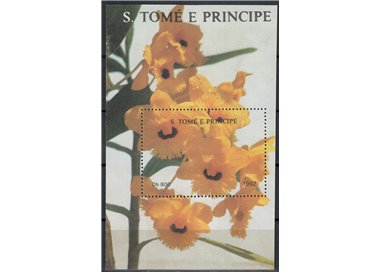 SAO TOME' E PRINCIPE 1992 Fiori, orchidee BF MNH**