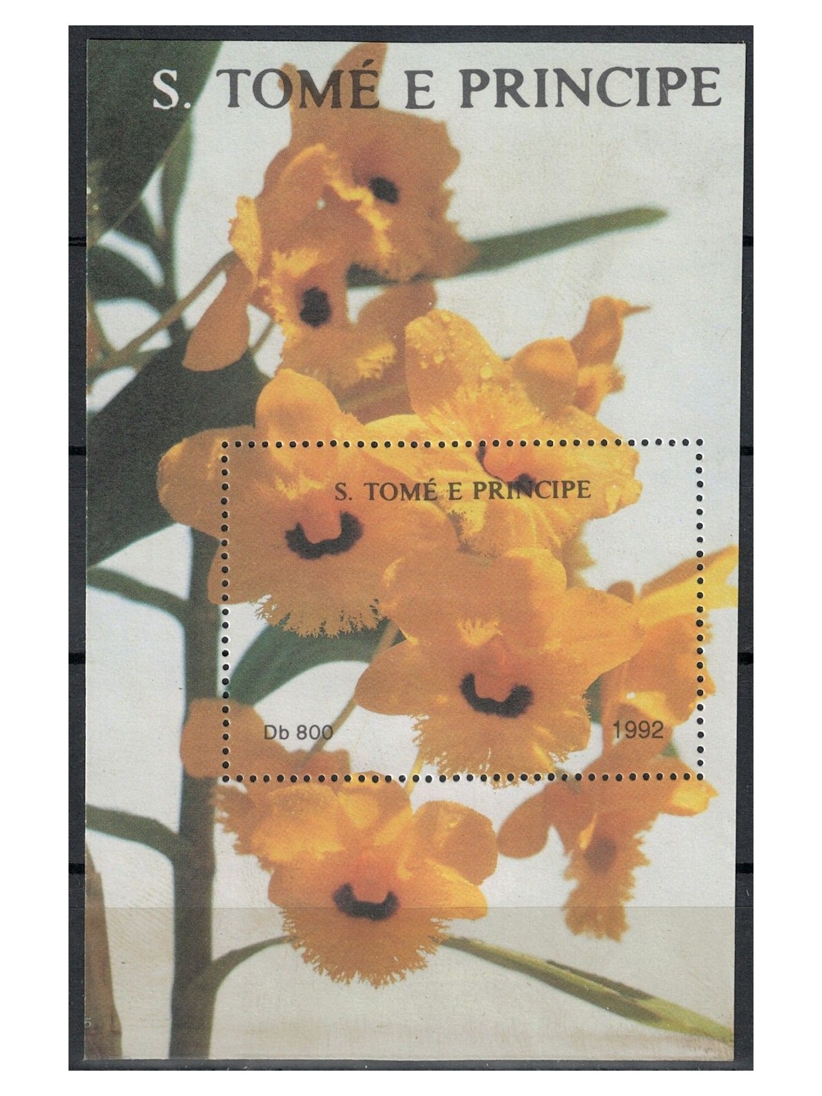 SAO TOME AND PRINCIPE 1992 Flowers, orchids s/s MNH**