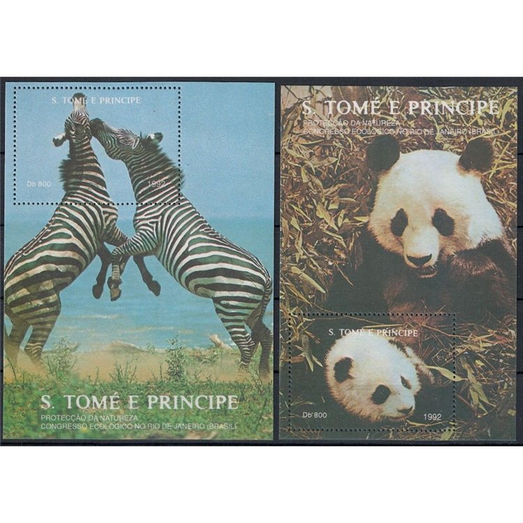 SAO TOME AND PRINCIPE 1992 Nature Protection 2 s/s MNH**