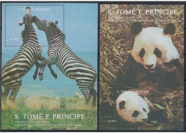SAO TOME AND PRINCIPE 1992 Nature Protection 2 s/s MNH**