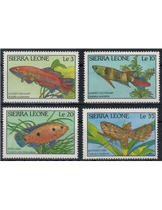 SIERRA LEONE 1988 Marine fauna, fish 4v MNH**