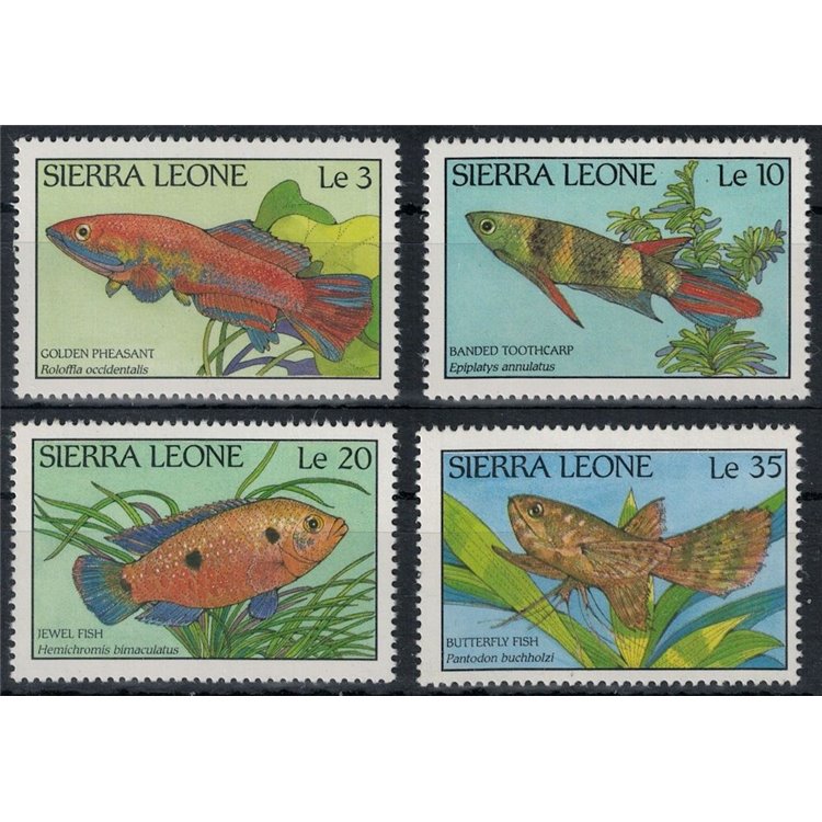 SIERRA LEONE 1988 Marine fauna, fish 4v MNH**