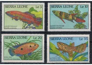 SIERRA LEONE 1988 Fauna marina, pesci 4v MNH**