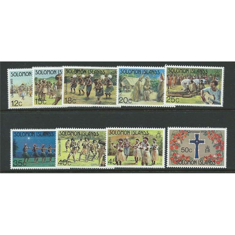 SOLOMON 1983 Christmas 9v MNH**