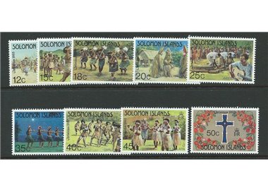 SOLOMON 1983 Christmas 9v MNH**