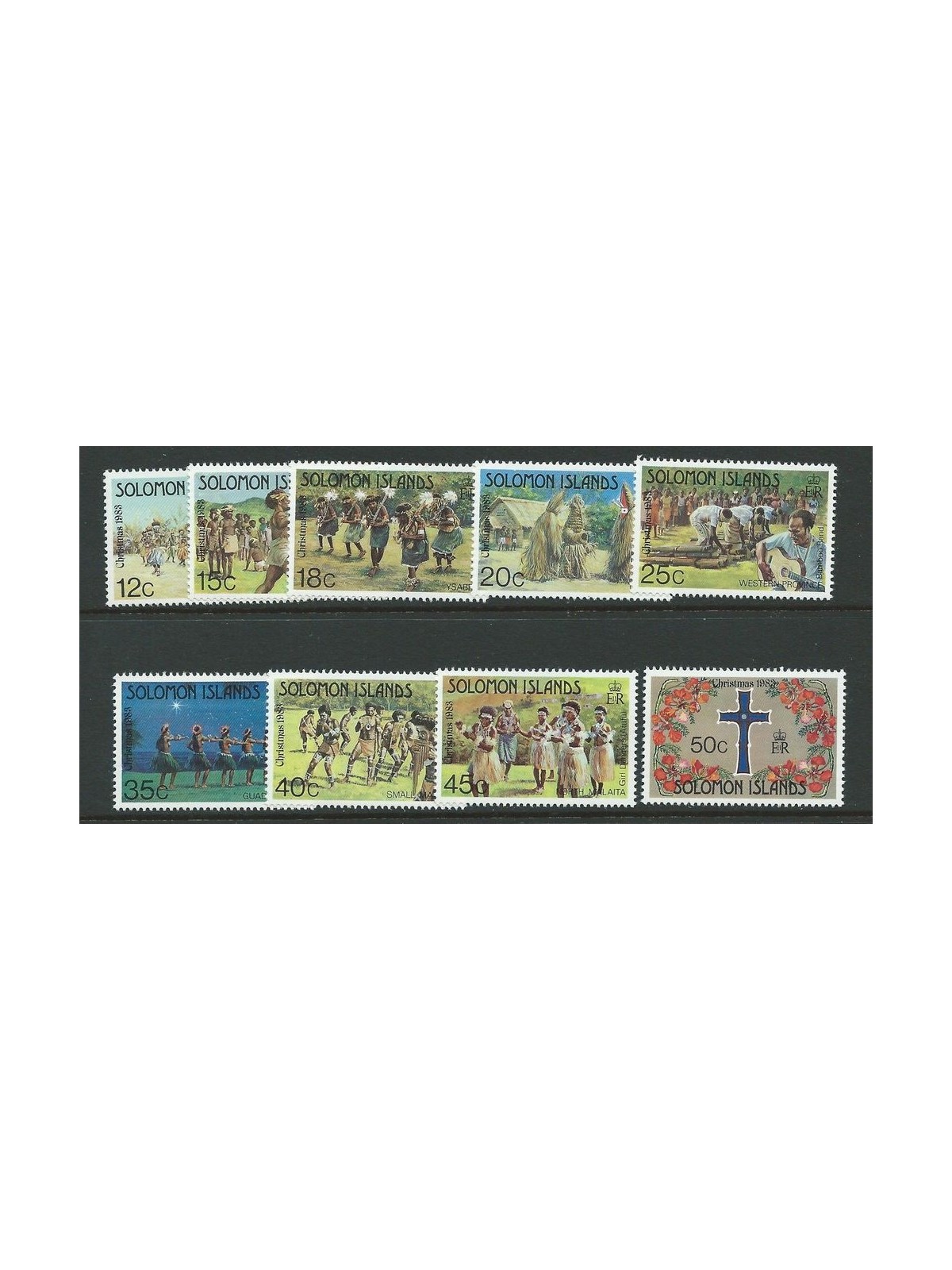 SOLOMON 1983 Christmas 9v MNH**