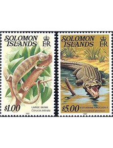 SOLOMON 1982 Definitives, reptiles (with year 1982) 2v MNH**