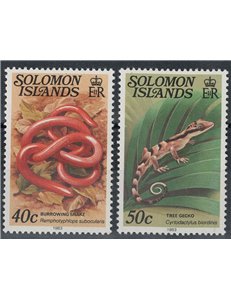SOLOMON 1983 Definitives - Reptiles (with year 1983) 2v MNH**