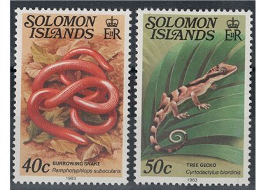 SOLOMON 1983 Definitives - Reptiles (with year 1983) 2v MNH**
