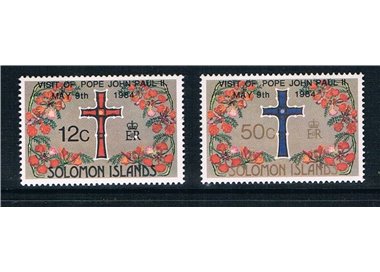 SOLOMON 1984 Visit of Pope John Paul II 2v MNH**