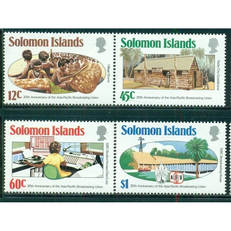 SOLOMON 1984 Broadcasting union 4v MNH**