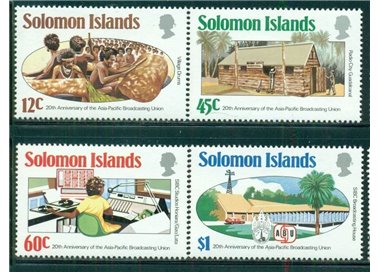 SOLOMON 1984 Broadcasting union 4v MNH**