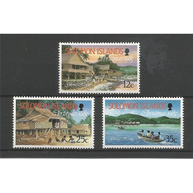 SOLOMON 1985 Christmas 3v MNH**