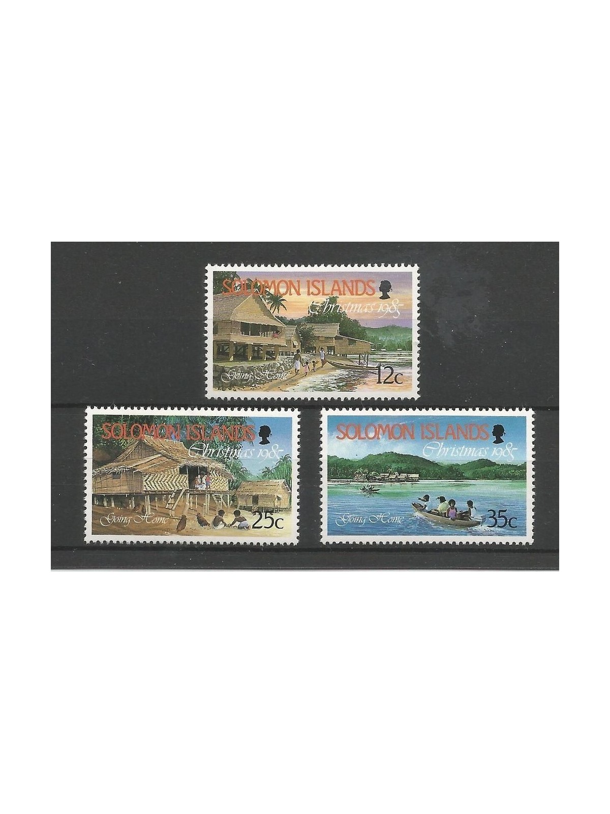 SOLOMON 1985 Christmas 3v MNH**