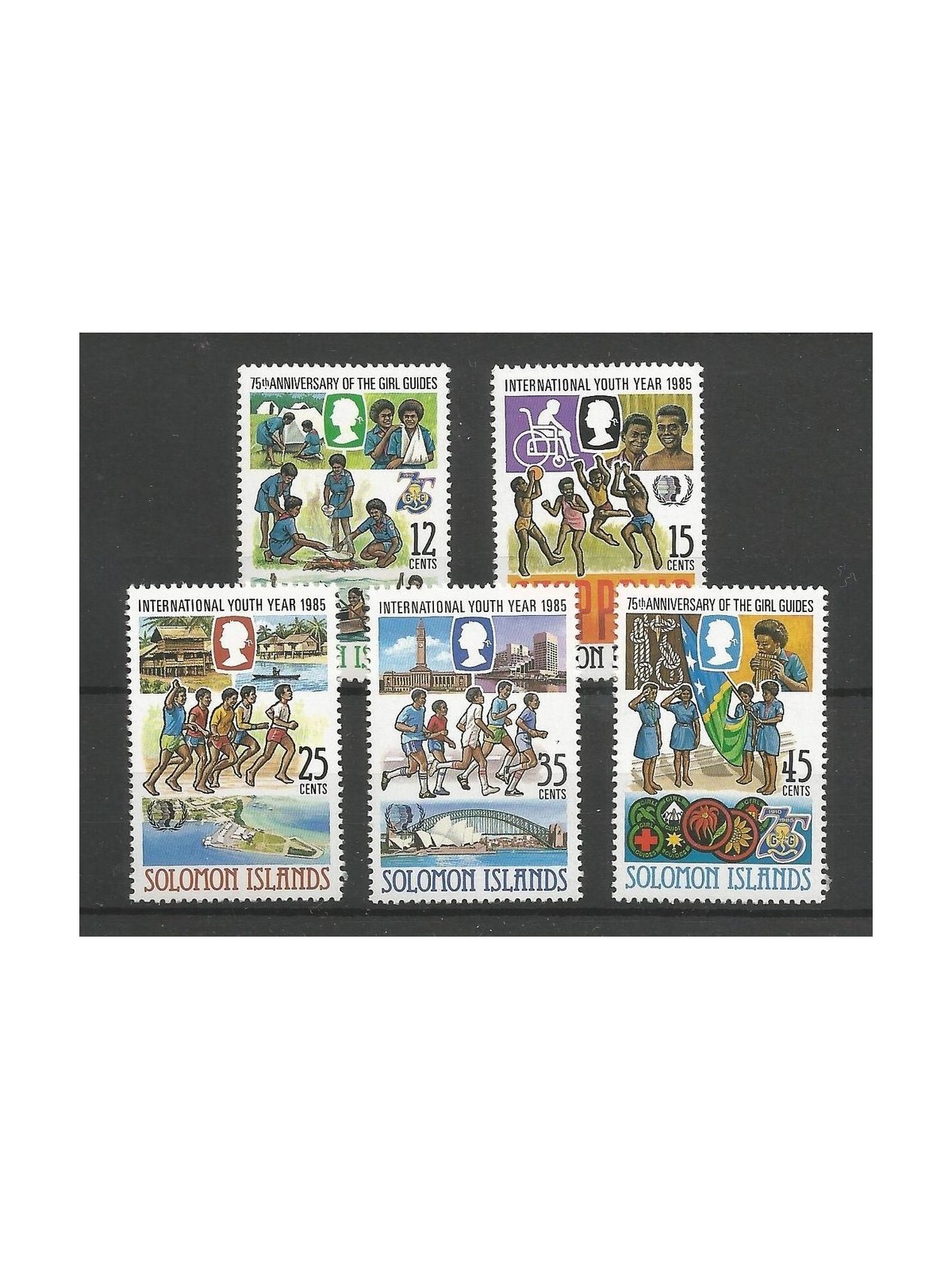 SOLOMON 1985 International Youth Year 5v MNH**