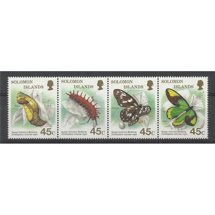 SOLOMON 1987 Butterflies 4v MNH**