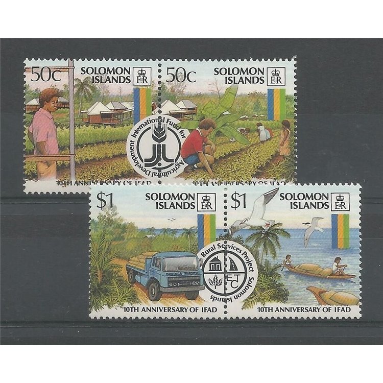SOLOMON 1988 International Fund for Agricultural Development 4v MNH**