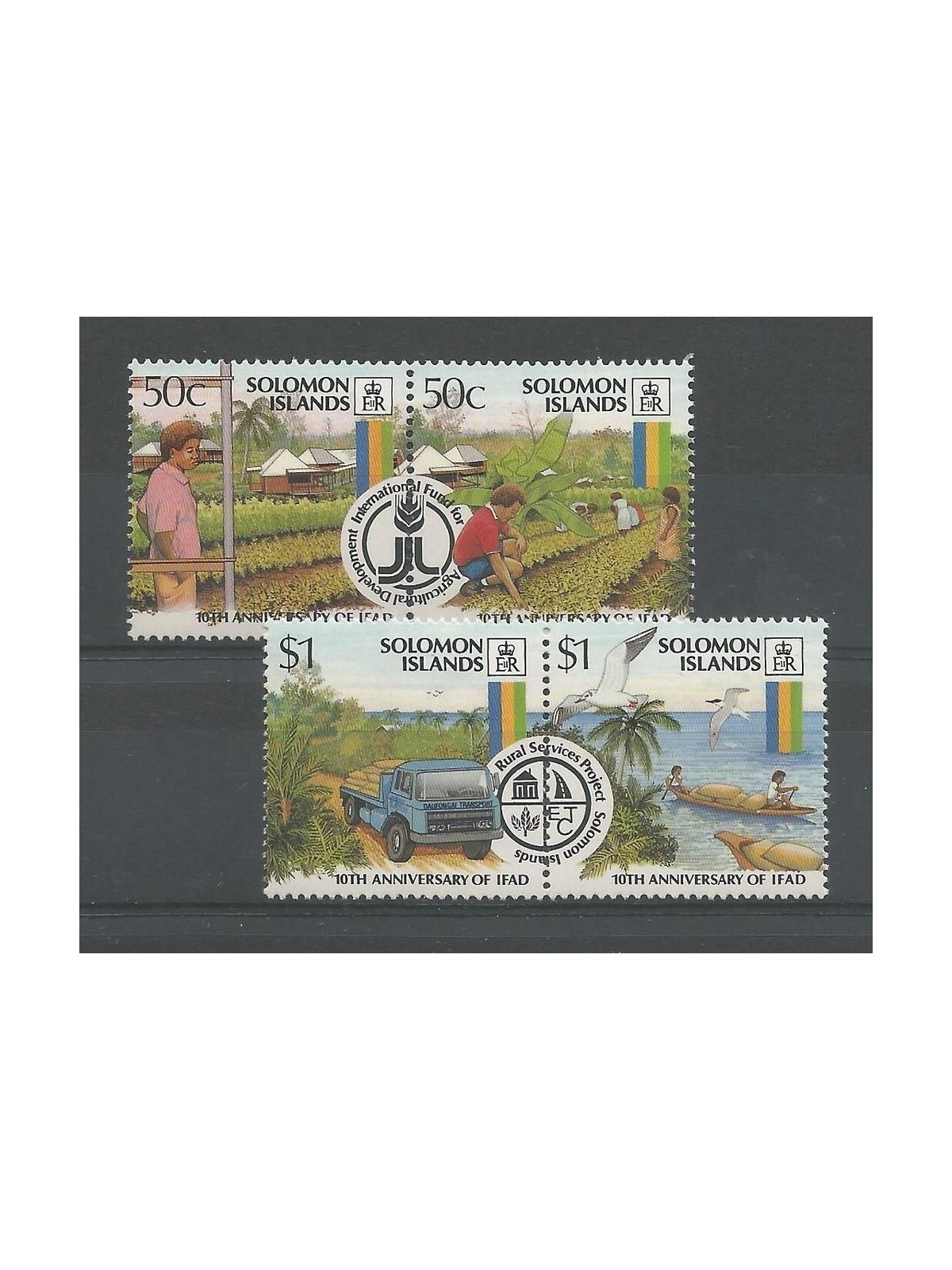 SOLOMON 1988 International Fund for Agricultural Development 4v MNH**