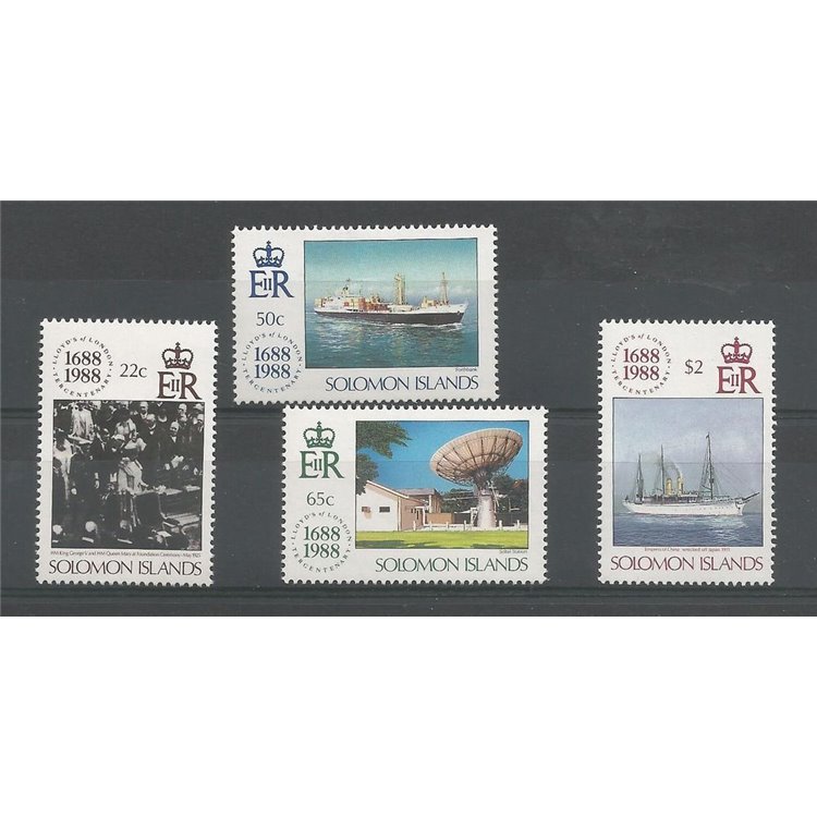 SOLOMON 1988 300 years Lloyds 4v MNH**
